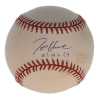 Tom Glavine Signed ONL Baseball Inscribed "91 NL Cy" (JSA) at PristineAuction.com