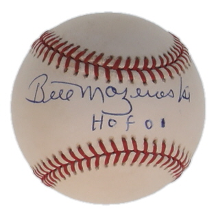 Bill Mazeroski Signed OML Baseball Inscribed "HOF 01" (JSA) at PristineAuction.com Bill Mazeroski Signed OML Baseball Inscribed "HOF 01" (JSA) at PristineAuction.com