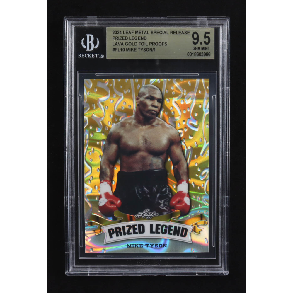 Mike Tyson 2024 Leaf Metal Special Release Prized Legend Lava Gold Foil Proofs #PL10 (BGS 9.5) at PristineAuction.com