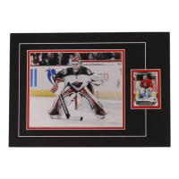 Niklas Backstrom Signed 12x17 Custom Matted Sports Card Display with Photo (JSA) at PristineAuction.com
