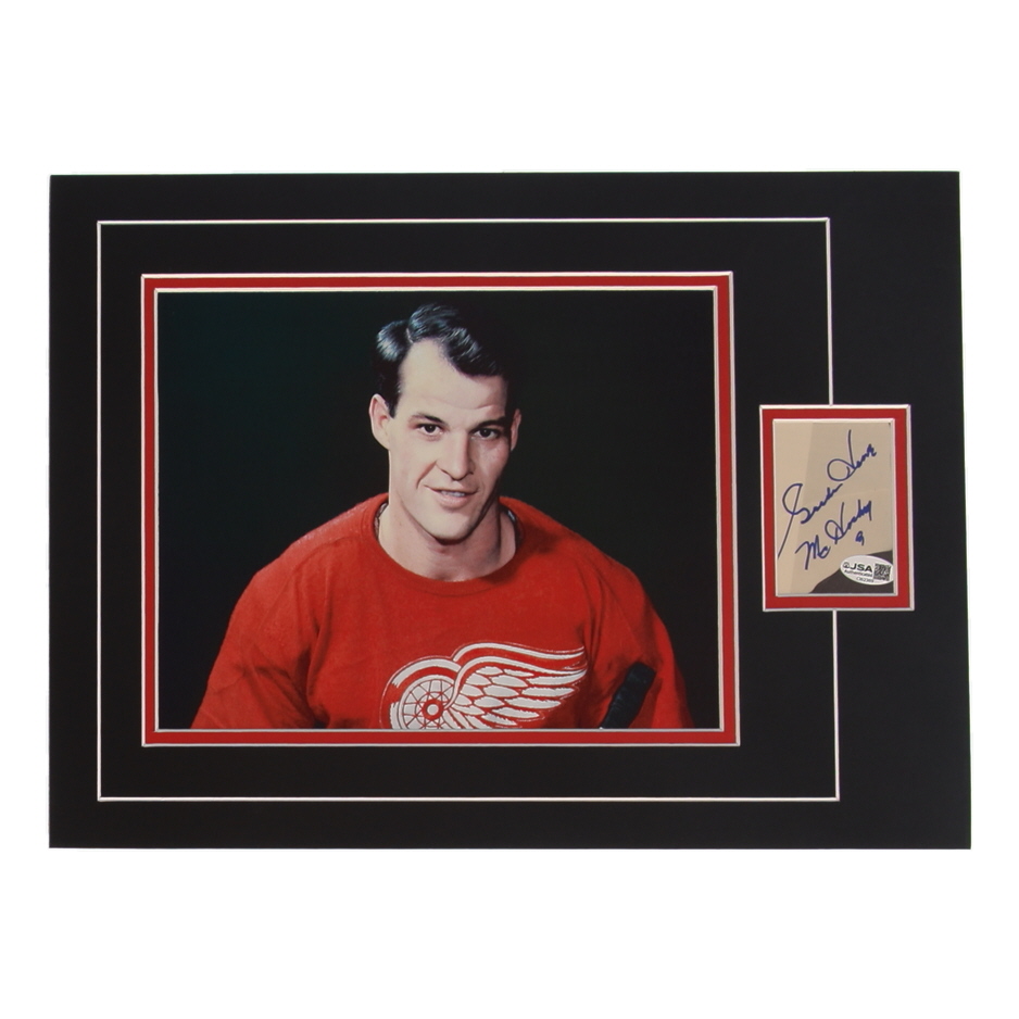 Gordie Howe Signed 12x17 Custom Matted Cut Display with Photo Inscribed "Mr. Hockey" (JSA) at PristineAuction.com Gordie Howe Signed 12x17 Custom Matted Cut Display with Photo Inscribed "Mr. Hockey" (JSA) at PristineAuction.com
