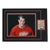 Gordie Howe Signed 12x17 Custom Matted Cut Display with Photo Inscribed "Mr. Hockey" (JSA) at PristineAuction.com