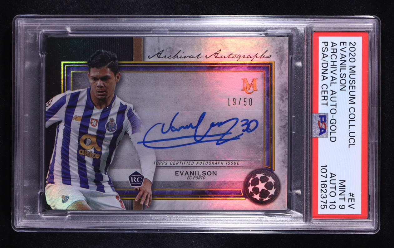 Evanilson 2020-21 Topps Museum Collection UEFA Champions League Archival Autographs Gold #AAEV RC #19/50 (PSA 9 | Autograph Graded 10) at PristineAuction.com Evanilson 2020-21 Topps Museum Collection UEFA Champions League Archival Autographs Gold #AAEV RC #19/50 (PSA 9 | Autograph Graded 10) at PristineAuction.com