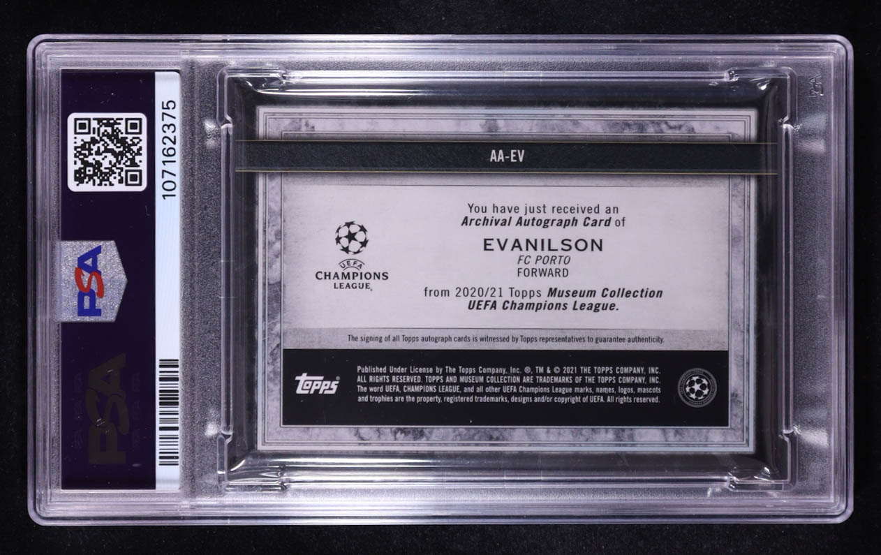 Evanilson 2020-21 Topps Museum Collection UEFA Champions League Archival Autographs Gold #AAEV RC #19/50 (PSA 9 | Autograph Graded 10) at PristineAuction.com Evanilson 2020-21 Topps Museum Collection UEFA Champions League Archival Autographs Gold #AAEV RC #19/50 (PSA 9 | Autograph Graded 10) at PristineAuction.com