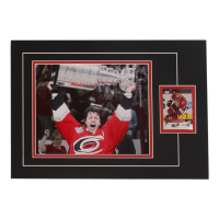 Rod Brind'Amour Signed 12x17 Custom Matted Sports Card Display with Photo (JSA) at PristineAuction.com