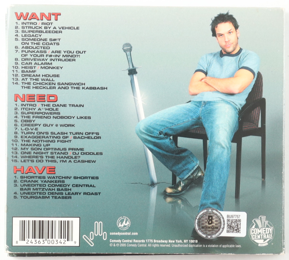 Dane Cook Signed 