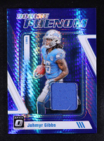 Jahmyr Gibbs 2023 Donruss Optic Rookie Phenoms Jerseys Blue Hyper #14 RC at PristineAuction.com