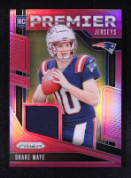 Drake Maye 2024 Panini Prizm Premier Jerseys Pink #6 RC at PristineAuction.com