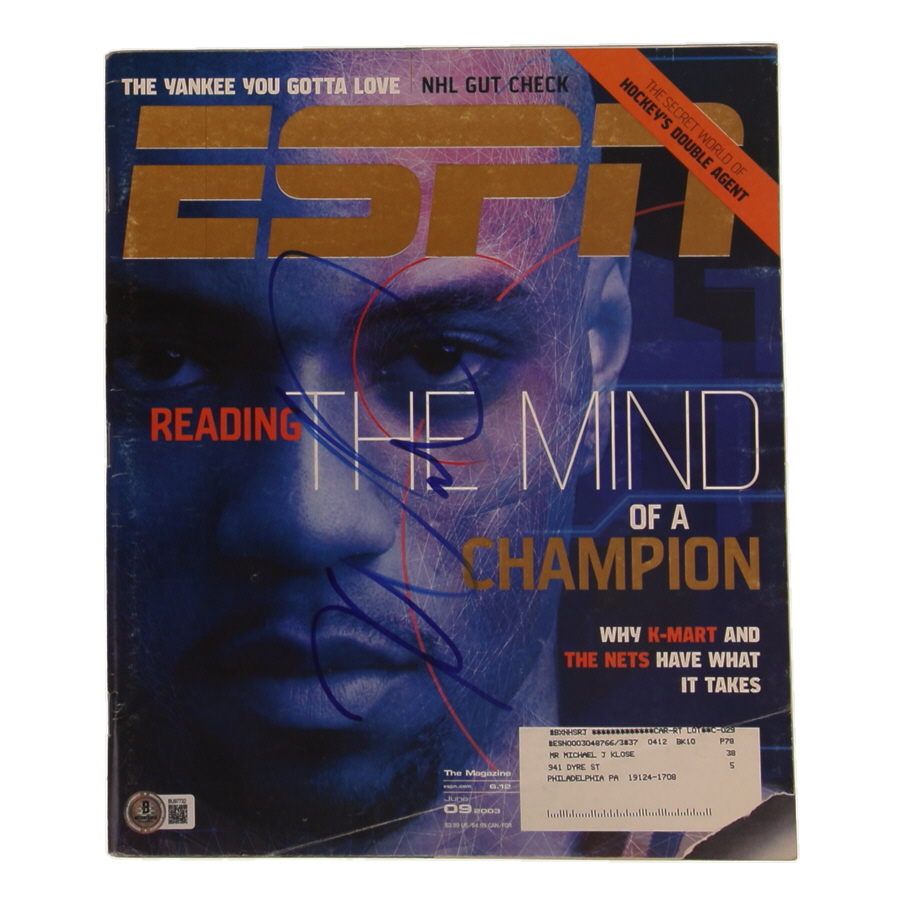 Kenyon Martin Signed 2003 ESPN Magazine (Beckett) at PristineAuction.com Kenyon Martin Signed 2003 ESPN Magazine (Beckett) at PristineAuction.com