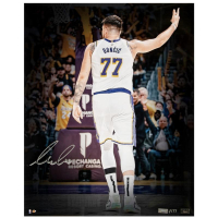 Luka Doncic Signed Lakers "Three" 16x20 Photo (Panini) at PristineAuction.com