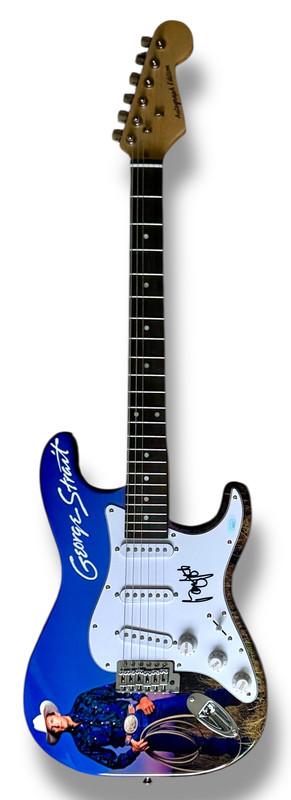 George Strait Signed Custom Stratocaster Guitar (JSA) at PristineAuction.com George Strait Signed Custom Stratocaster Guitar (JSA) at PristineAuction.com