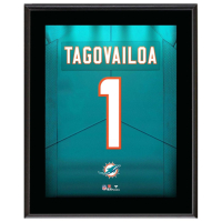 Tua Tagovailoa Dolphins Jersey Number Framed Plaque at PristineAuction.com
