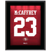 Christian McCaffrey 49ers Jersey Number Framed Plaque at PristineAuction.com