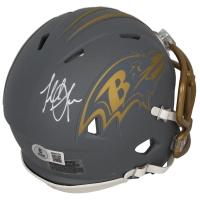 Terrell Suggs Signed Ravens Slate Alternate Speed Mini Helmet (Beckett) at PristineAuction.com