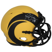 Marshall Faulk Signed Rams Rave Alternate Speed Mini Helmet (Beckett) at PristineAuction.com