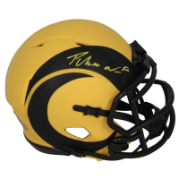 Puka Nacua Signed Rams Rave Alternate Speed Mini Helmet (Fanatics) at PristineAuction.com