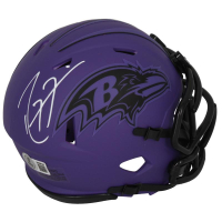 Ray Lewis Signed Ravens Rave Alternate Speed Mini Helmet (Beckett) at PristineAuction.com