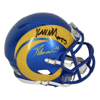 Puka Nacua & Kyren Williams Signed Rams Speed Mini Helmet (Beckett & Fanatics) at PristineAuction.com