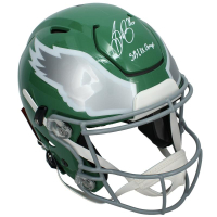 Saquon Barkley Signed Eagles Full-Size Authentic On-Field Throwback Alternate Speedflex Helmet Inscribed "SB LIX CHAMPS" (Beckett) at PristineAuction.com