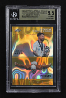 Lionel Messi / Michael Phelps 2024 Leaf Metal Special Release Exclusive Legends Ed. Dual Lava Gold Foil Proofs #ELE21 (BGS 9.5) at PristineAuction.com