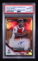 David Neres 2021-22 Topps Chrome UEFA Champions League Autographs Orange Refractors #CADN #21/25 (PSA 10) at PristineAuction.com
