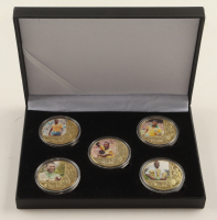 Pele World Cup Champion 24KT Gold Plated Set of (3) Coins at PristineAuction.com