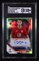 Sven Botman 2021-22 Topps Chrome UEFA Champions League Autographs Neon Green Refractors #CASB RC #23/99 (SGC 10 | Autograph Graded 10) at PristineAuction.com