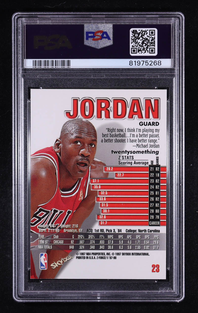 Michael Jordan 1997-98 Z-Force #23 (PSA 9) at PristineAuction.com Michael Jordan 1997-98 Z-Force #23 (PSA 9) at PristineAuction.com