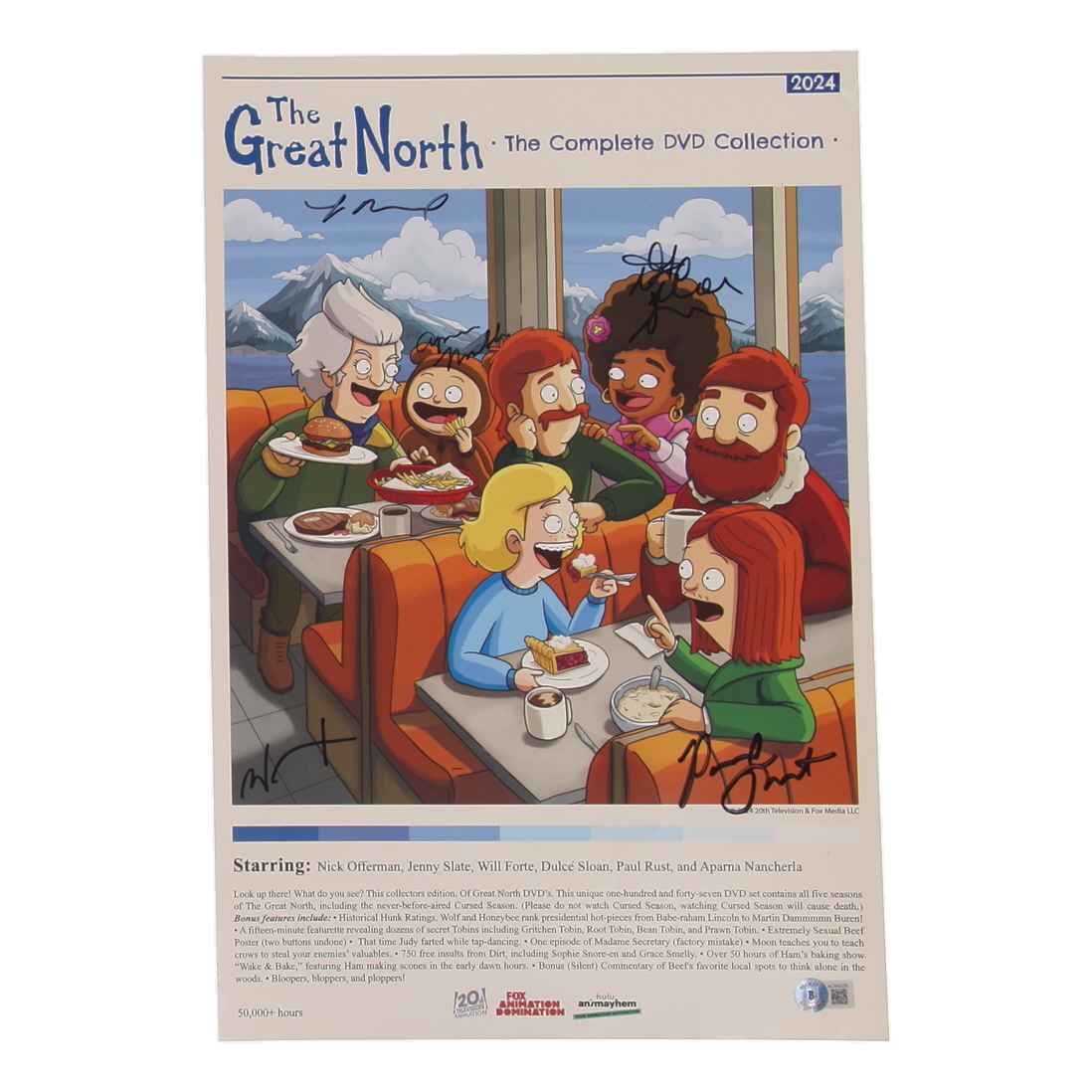 The Great North | 12x18 Poster Cast-Signed by (5) with Paul Rust, Aparna Nancherla (Beckett) at PristineAuction.com The Great North | 12x18 Poster Cast-Signed by (5) with Paul Rust, Aparna Nancherla (Beckett) at PristineAuction.com