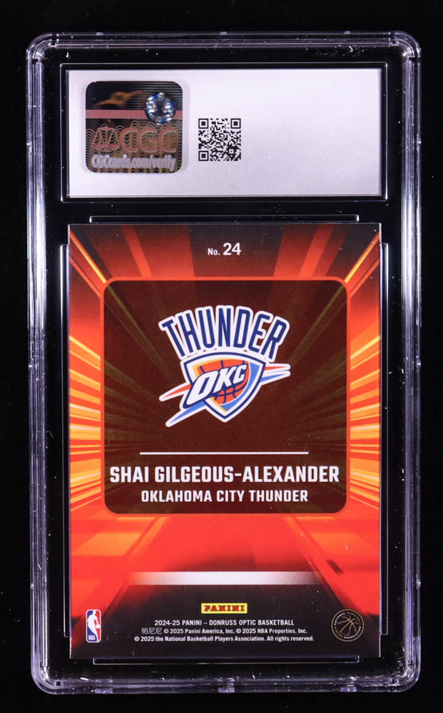 Shai Gilgeous-Alexander 2024-25 Donruss Optic Express Lane #24 (CGC 10) at PristineAuction.com Shai Gilgeous-Alexander 2024-25 Donruss Optic Express Lane #24 (CGC 10) at PristineAuction.com
