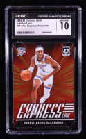 Shai Gilgeous-Alexander 2024-25 Donruss Optic Express Lane #24 (CGC 10) at PristineAuction.com
