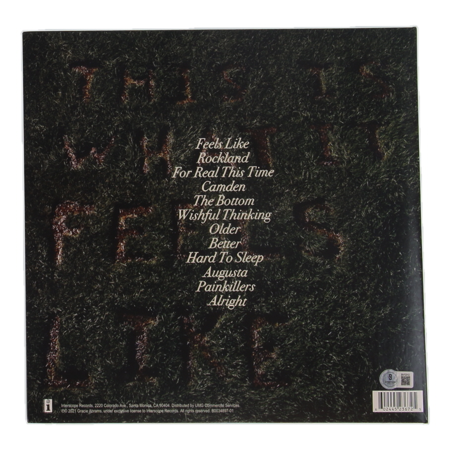 Gracie Abrams Signed "This Is What It Feels Like" Vinyl Record Album (Beckett) at PristineAuction.com Gracie Abrams Signed "This Is What It Feels Like" Vinyl Record Album (Beckett) at PristineAuction.com