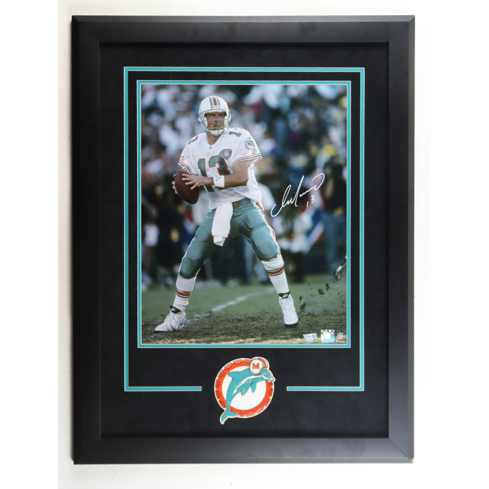 Dan Marino Signed Dolphins Custom Framed Photo Display (Fanatics) at PristineAuction.com