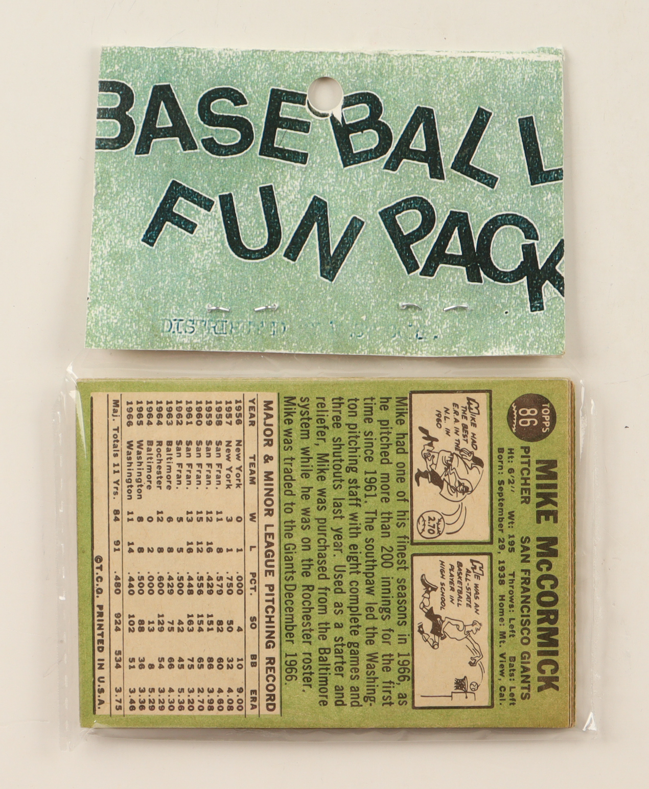 1967 Topps Baseball Card Fun Pack with (10) Cards at PristineAuction.com 1967 Topps Baseball Card Fun Pack with (10) Cards at PristineAuction.com