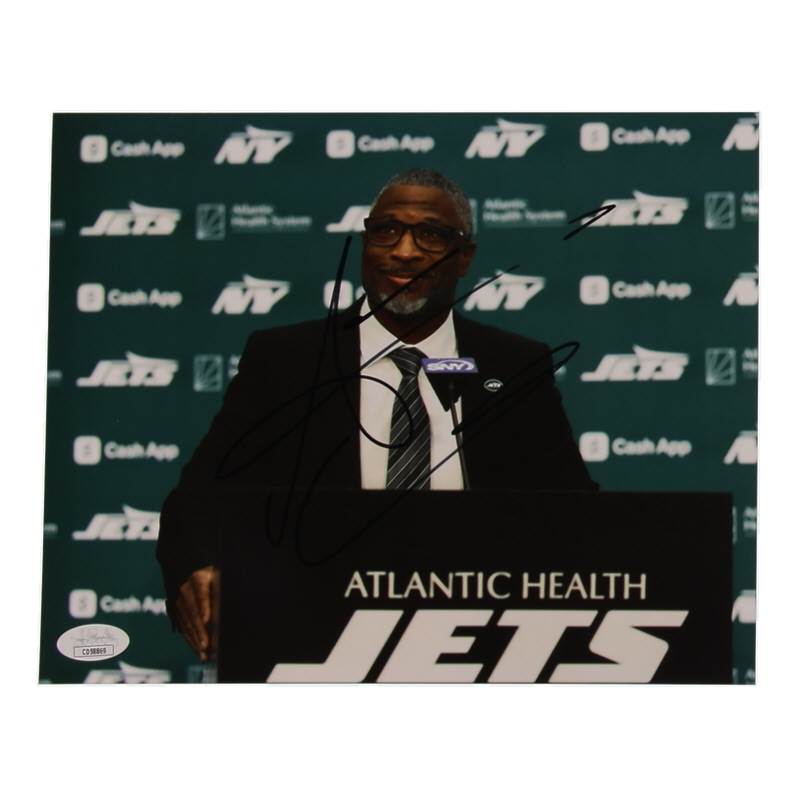 Aaron Glenn Signed Jets 8x10 Photo (JSA) at PristineAuction.com Aaron Glenn Signed Jets 8x10 Photo (JSA) at PristineAuction.com