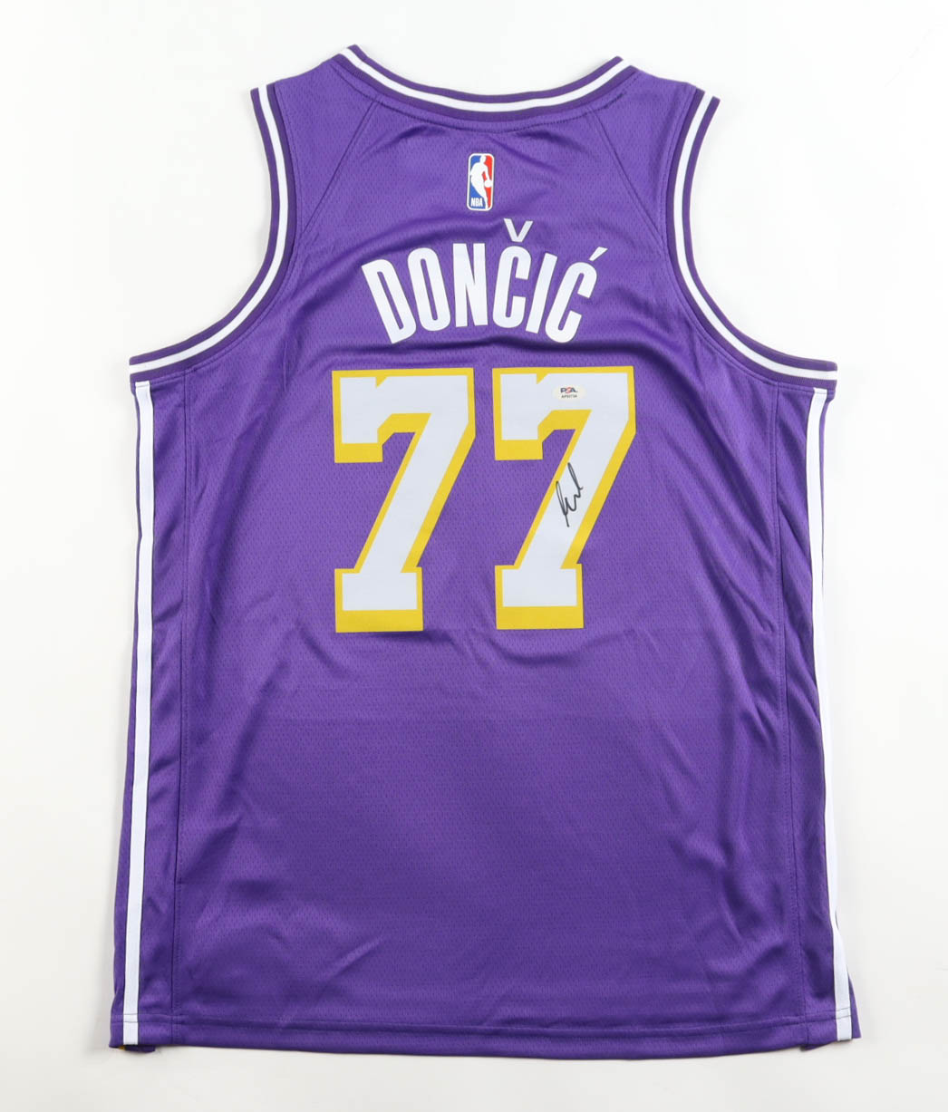 Luka Doncic Signed Lakers Jordan Authentic Jersey (PSA) at PristineAuction.com Luka Doncic Signed Lakers Jordan Authentic Jersey (PSA) at PristineAuction.com