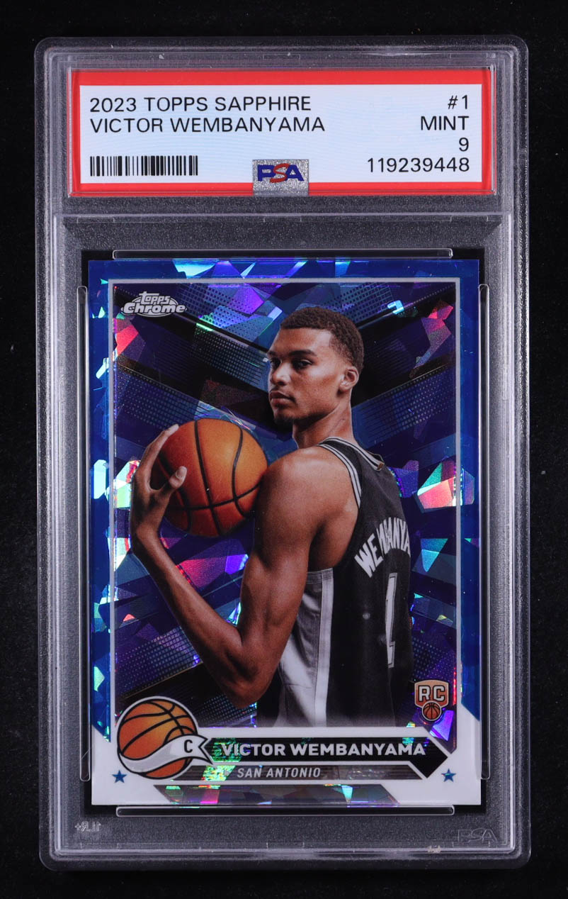 Victor Wembanyama 2023-24 Topps Chrome Sapphire #1 RC (PSA 9) at PristineAuction.com Victor Wembanyama 2023-24 Topps Chrome Sapphire #1 RC (PSA 9) at PristineAuction.com