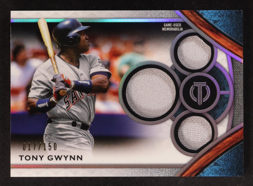 Tony Gwynn 2021 Topps Tribute Triple Relics #TTRTG #017/150 at PristineAuction.com Tony Gwynn 2021 Topps Tribute Triple Relics #TTRTG #017/150 at PristineAuction.com