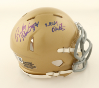 Rudy Ruettiger Signed Notre Dame Fighting Irish Speed Mini Helmet Inscribed "Never Quit" (Beckett) at PristineAuction.com