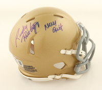 Rudy Ruettiger Signed Notre Dame Fighting Irish Speed Mini Helmet Inscribed "Never Quit" (Beckett) at PristineAuction.com