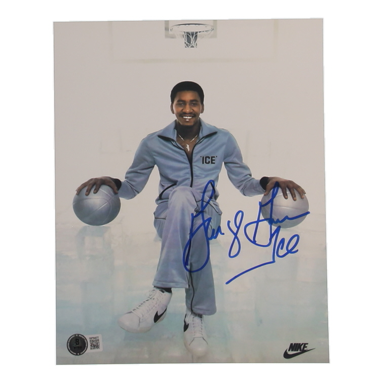 George Gervin Signed Spurs 8x10 Photo Inscribed "Ice" (Beckett) at PristineAuction.com George Gervin Signed Spurs 8x10 Photo Inscribed "Ice" (Beckett) at PristineAuction.com