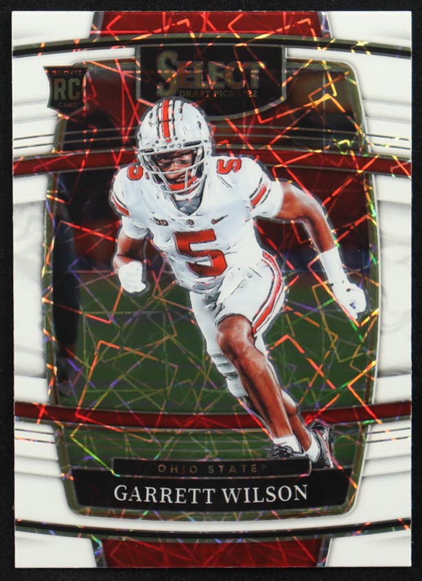 Garrett Wilson 2022 Select Draft Picks Prizms White Lazer #4 RC at PristineAuction.com Garrett Wilson 2022 Select Draft Picks Prizms White Lazer #4 RC at PristineAuction.com