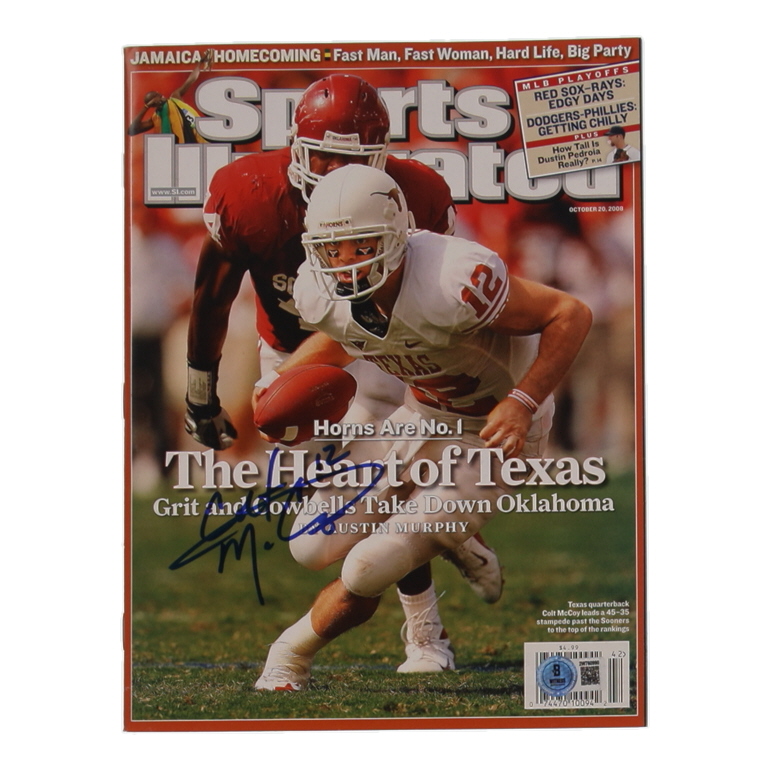 Colt McCoy Signed 2008 Sports Illustrated Magazine (Beckett) at PristineAuction.com Colt McCoy Signed 2008 Sports Illustrated Magazine (Beckett) at PristineAuction.com