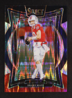 Drake Maye 2024 Select Prizm Black and Red Shock #27 RC at PristineAuction.com