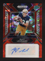 Riley Leonard 2024 Panini Prizm Draft Picks Sensational Signatures Red Ice #40 RC at PristineAuction.com