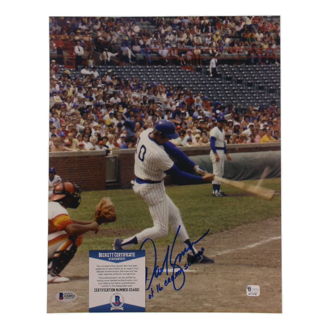 Dave Kingman Signed Cubs 11x14 Photo Inscribed "1 of 16 Career Slams" (Beckett) at PristineAuction.com Dave Kingman Signed Cubs 11x14 Photo Inscribed "1 of 16 Career Slams" (Beckett) at PristineAuction.com