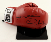 Sugar Ray Leonard & Thomas Hearns Signed Everlast Boxing Glove with Display Stand (JSA) at PristineAuction.com
