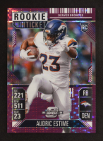 Audric Estime 2024 Panini Contenders Optic Purple Pulsar #60 #08/37 RC at PristineAuction.com