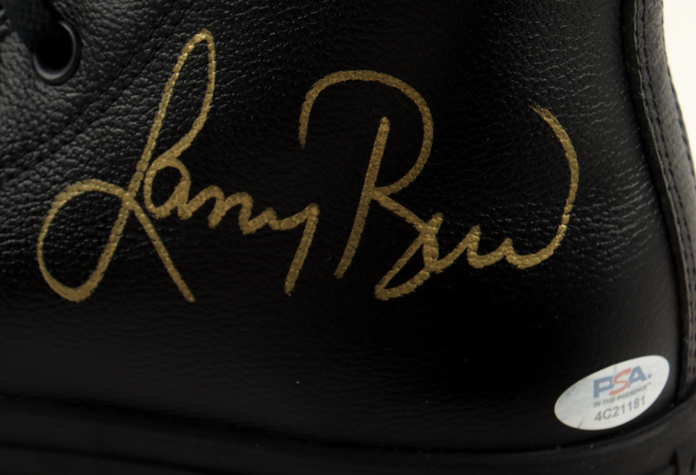 Larry Bird Signed Set of (2) Converse All Star Black Leather Basketball Shoes (PSA) at PristineAuction.com Larry Bird Signed Set of (2) Converse All Star Black Leather Basketball Shoes (PSA) at PristineAuction.com