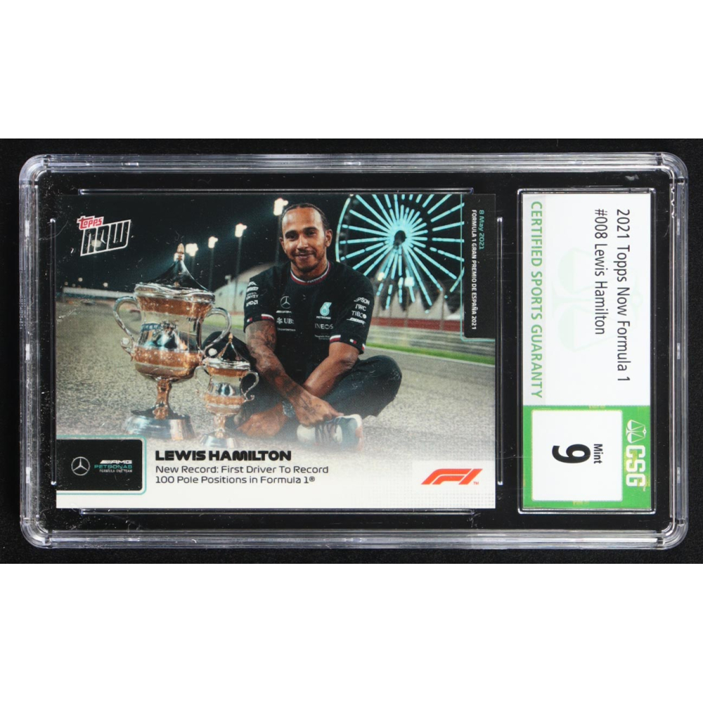 Lewis Hamilton 2021 Topps Now Formula 1 #8 (CSG 9) at PristineAuction.com